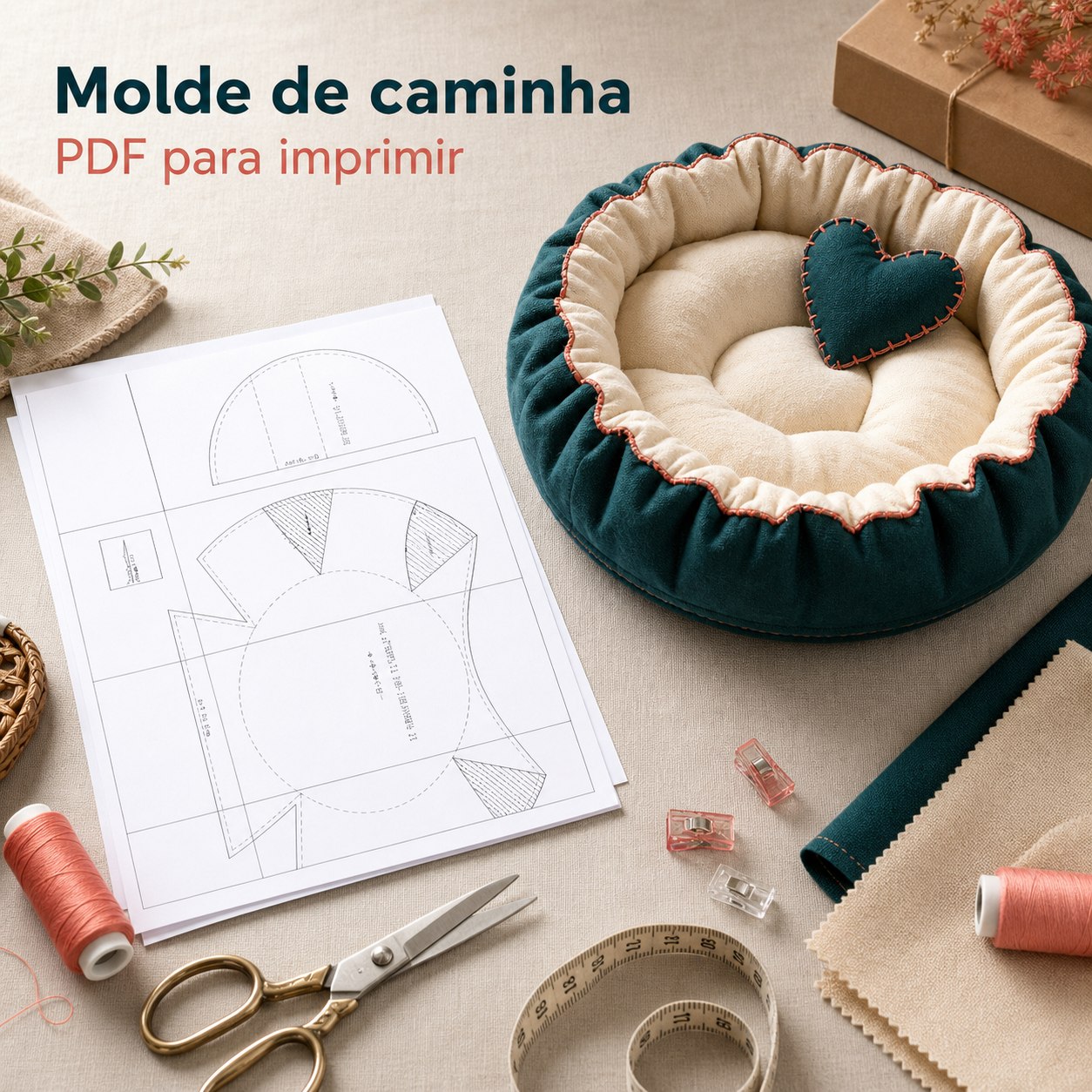 Molde de caminha em PDF para imprimir ao lado da caminha pronta
